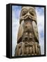 Canada, British Columbia, Hazelton. Gitxsan and Wet'suwet'en totem pole.-Jaynes Gallery-Framed Stretched Canvas