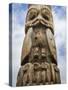 Canada, British Columbia, Hazelton. Gitxsan and Wet'suwet'en totem pole.-Jaynes Gallery-Stretched Canvas