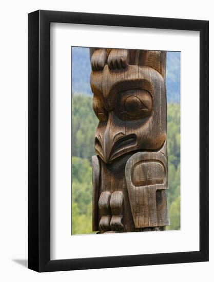 Canada, British Columbia, Kispiox. Detail of totem pole.-Jaynes Gallery-Framed Photographic Print