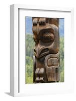 Canada, British Columbia, Kispiox. Detail of totem pole.-Jaynes Gallery-Framed Photographic Print