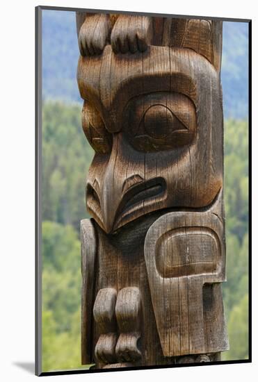 Canada, British Columbia, Kispiox. Detail of totem pole.-Jaynes Gallery-Mounted Photographic Print