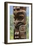 Canada, British Columbia, Kispiox. Detail of totem pole.-Jaynes Gallery-Framed Photographic Print