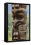 Canada, British Columbia, Kispiox. Detail of totem pole.-Jaynes Gallery-Framed Stretched Canvas