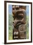 Canada, British Columbia, Kispiox. Detail of totem pole.-Jaynes Gallery-Framed Premium Photographic Print