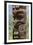 Canada, British Columbia, Kispiox. Detail of totem pole.-Jaynes Gallery-Framed Premium Photographic Print