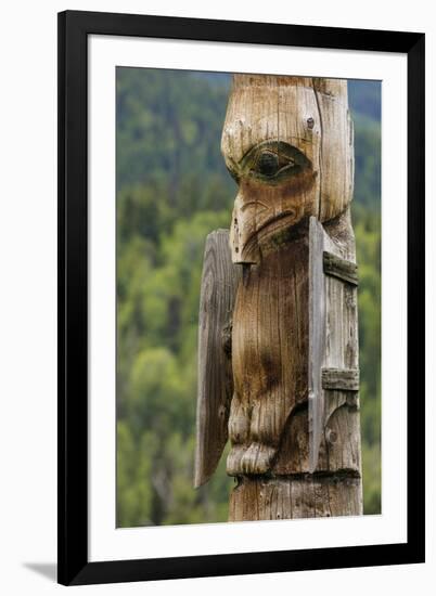 Canada, British Columbia, Kispiox. Detail of totem pole.-Jaynes Gallery-Framed Premium Photographic Print