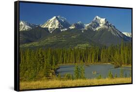 Canada, British Columbia, Kootenay National Park. Canoeing on Kootenay River.-Jaynes Gallery-Framed Stretched Canvas