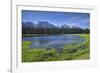 Canada, British Columbia. Mehan Lake and Coast Mountains.-Jaynes Gallery-Framed Photographic Print