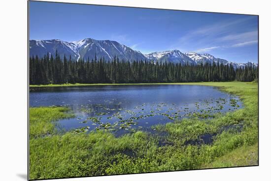 Canada, British Columbia. Mehan Lake and Coast Mountains.-Jaynes Gallery-Mounted Photographic Print