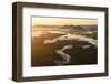 Canada, British Columbia, Pacific Rim National Park. Aerial view of Clayoquot Sound and Lone Cone.-Yuri Choufour-Framed Photographic Print