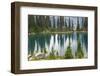 Canada, British Columbia, Revelstoke National Park. Rain dots Lake Eva.-Jaynes Gallery-Framed Photographic Print
