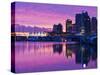 Canada, British Columbia, Vancouver, City View and Canada Place from Coal Harbour-Walter Bibikow-Stretched Canvas