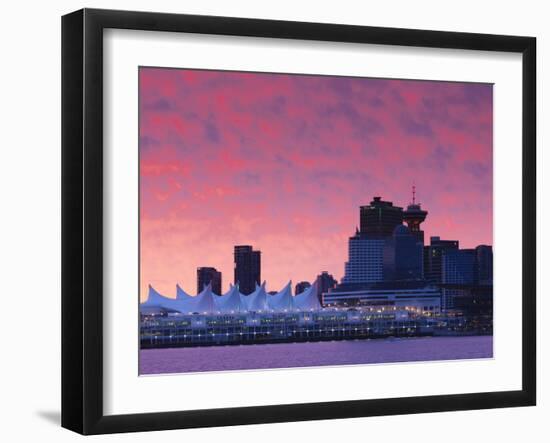 Canada, British Columbia, Vancouver, City View and Canada Place from Coal Harbour-Walter Bibikow-Framed Photographic Print