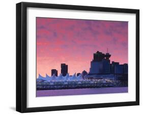 Canada, British Columbia, Vancouver, City View and Canada Place from Coal Harbour-Walter Bibikow-Framed Photographic Print