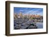 Canada; British Columbia,Vancouver, Fishermen's Wharf, Granville Bridge, False Inlet-Christian Heeb-Framed Photographic Print