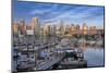 Canada; British Columbia,Vancouver, Fishermen's Wharf, Granville Bridge, False Inlet-Christian Heeb-Mounted Photographic Print