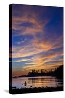 Canada, British Columbia Vancouver Island, Ucluelet, West Coast, Kayak at Sunset-Christian Heeb-Stretched Canvas