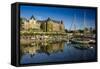 Canada, British Columbia, Vancouver Island, Victoria, Harbor and Empress Hotel-Christian Heeb-Framed Stretched Canvas