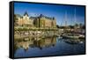 Canada, British Columbia, Vancouver Island, Victoria, Harbor and Empress Hotel-Christian Heeb-Framed Stretched Canvas