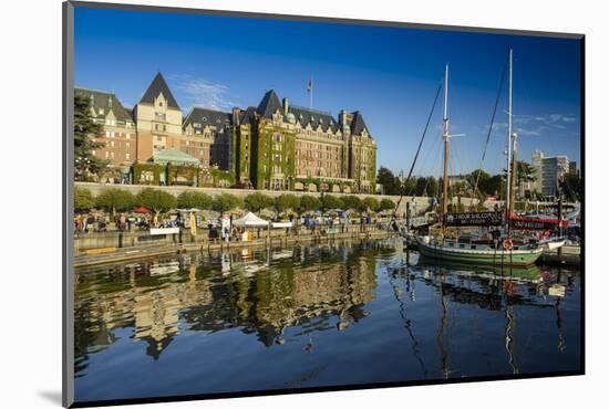 Canada, British Columbia, Vancouver Island, Victoria, Harbor and Empress Hotel-Christian Heeb-Mounted Photographic Print