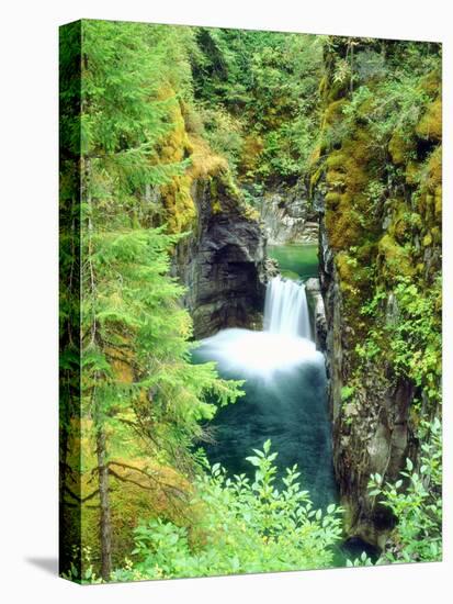 Canada, British Columbia. Waterfall on the Little Qualicum River-Jaynes Gallery-Stretched Canvas