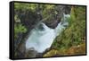 Canada, British Columbia. Waterfall on the Little Qualicum River.-Jaynes Gallery-Framed Stretched Canvas