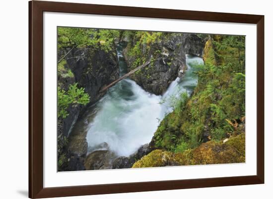 Canada, British Columbia. Waterfall on the Little Qualicum River.-Jaynes Gallery-Framed Photographic Print