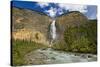 Canada, British Columbia, Yoho National Park. Takakkaw Falls and Kicking Horse River.-Jaynes Gallery-Stretched Canvas