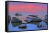 Canada, Bruce Peninsula. Sunset on Berford Lake-Jaynes Gallery-Framed Stretched Canvas