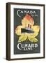 Canada by the Cunard Line Poster-null-Framed Art Print