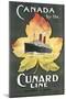 Canada by the Cunard Line Poster-null-Mounted Art Print