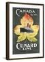 Canada by the Cunard Line Poster-null-Framed Art Print