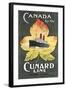 Canada by the Cunard Line Poster-null-Framed Art Print