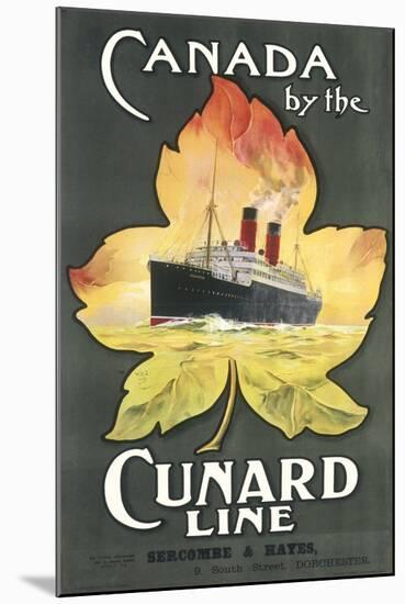 Canada by the Cunard Line Poster-null-Mounted Art Print