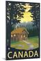 Canada, Cabin Scene-Lantern Press-Mounted Art Print