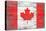 Canada Country Flag - Barnwood Painting-Lantern Press-Stretched Canvas