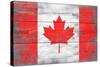 Canada Country Flag - Barnwood Painting-Lantern Press-Stretched Canvas