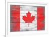 Canada Country Flag - Barnwood Painting-Lantern Press-Framed Premium Giclee Print
