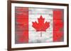 Canada Country Flag - Barnwood Painting-Lantern Press-Framed Premium Giclee Print