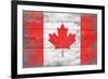 Canada Country Flag - Barnwood Painting-Lantern Press-Framed Premium Giclee Print