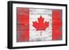 Canada Country Flag - Barnwood Painting-Lantern Press-Framed Art Print