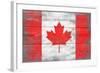 Canada Country Flag - Barnwood Painting-Lantern Press-Framed Art Print