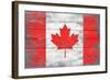 Canada Country Flag - Barnwood Painting-Lantern Press-Framed Art Print