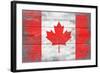 Canada Country Flag - Barnwood Painting-Lantern Press-Framed Art Print