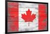 Canada Country Flag - Barnwood Painting-Lantern Press-Framed Art Print