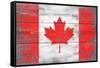 Canada Country Flag - Barnwood Painting-Lantern Press-Framed Stretched Canvas