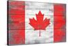 Canada Country Flag - Barnwood Painting-Lantern Press-Stretched Canvas