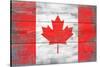 Canada Country Flag - Barnwood Painting-Lantern Press-Stretched Canvas