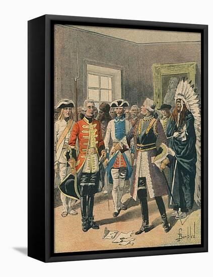 Canada: Defiant French-Louis Charles Bombled-Framed Stretched Canvas