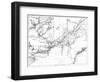 Canada, Detailed Map of Eastern Canada, New Brunswick, and Nova Scotia-Lantern Press-Framed Art Print